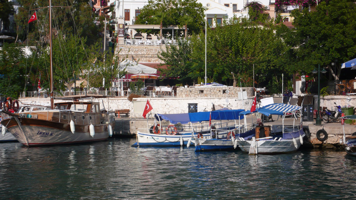 Kalkan harbour and local gulets