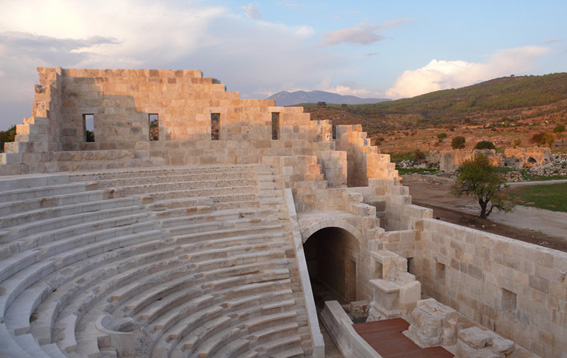 Amphitheatre at Patara at sunset