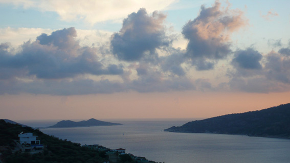 Sunset view of islands from Villa Paramelle